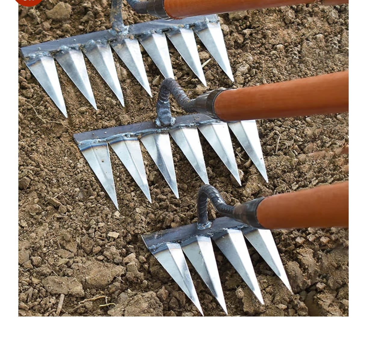Gardening Hoe Vegetable Plowing Planting Farm for Weeding Garden 4 Tooth | Yard, Garden & Outdoor Living | Gardening Supplies | Garden Tools & Equipment | Rakes