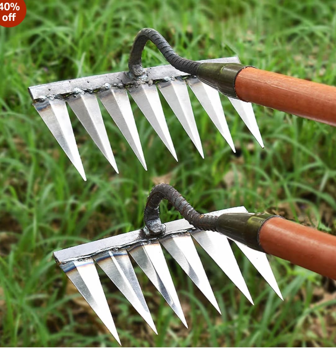 Gardening Hoe Vegetable Plowing Planting Farm for Weeding Garden 4 Tooth | Yard, Garden & Outdoor Living | Gardening Supplies | Garden Tools & Equipment | Rakes