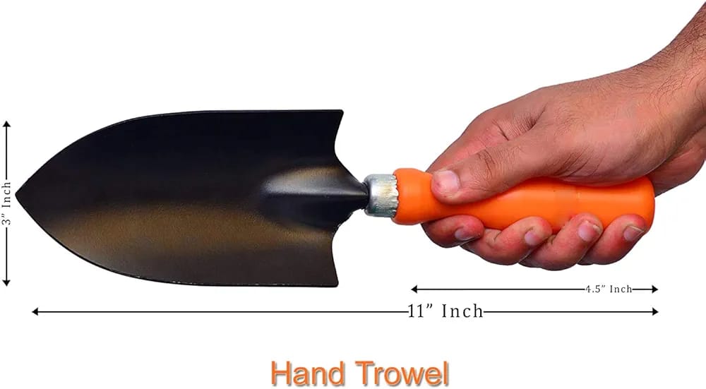 Go Hooked 5 Pcs Gardening Tools Kit for All Your Gardening Needs (Orange & Black) (5 Pcs Set).