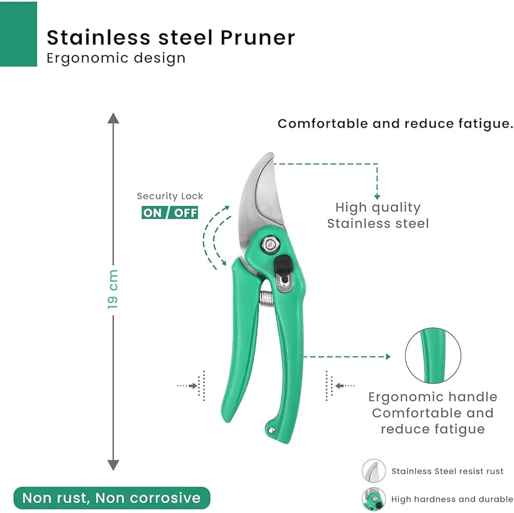 Assorted Hand Pruner Cutter - 1 Pc (Steel Blades) Heavy Duty Gardening Cutter Tool | Wood Branch Trimmer | Grass Cutting Accessory | Plant Cutter for Home Garden