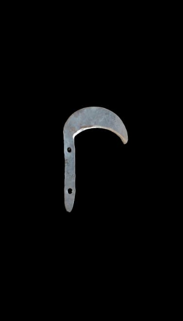 Heavy Duty Curved Blade Garden Sickle, Traditional Farming Tool, Metal Construction